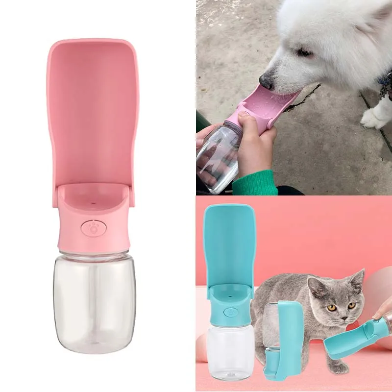 

1Pcs Pet Water Supply Bottle Walking Scattering Cat Compact Water Supply Drinking Treats One Touch Water Supply Bottle