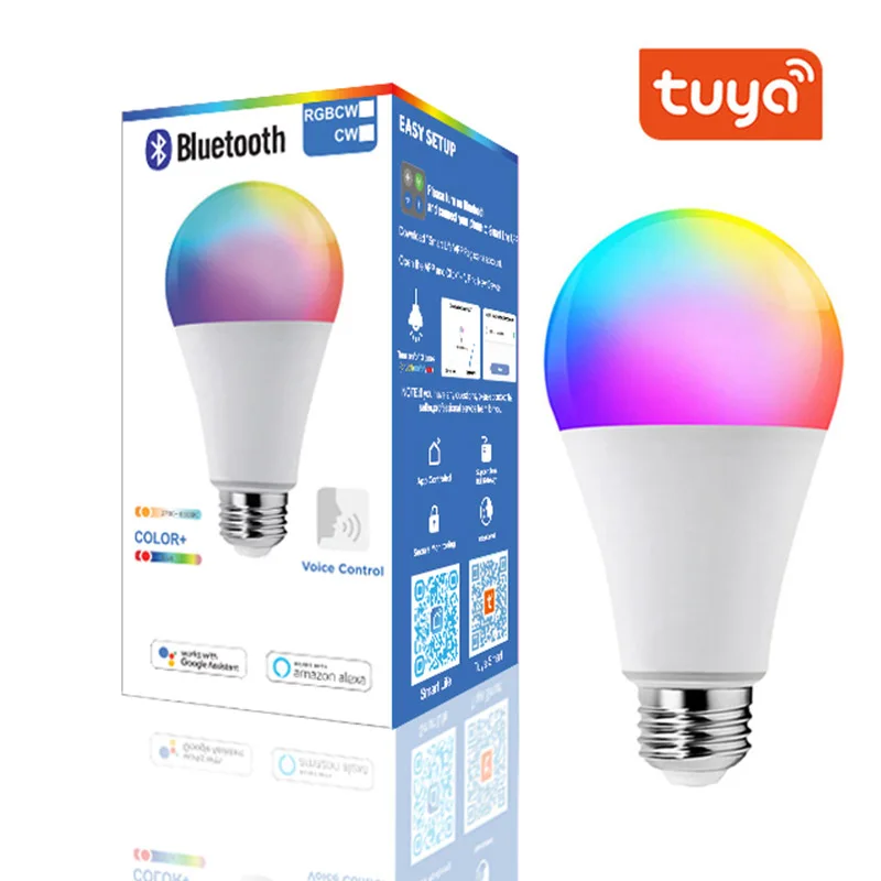 

Умная лампа RGB Tuya с Bluetooth, 10 Вт, E27