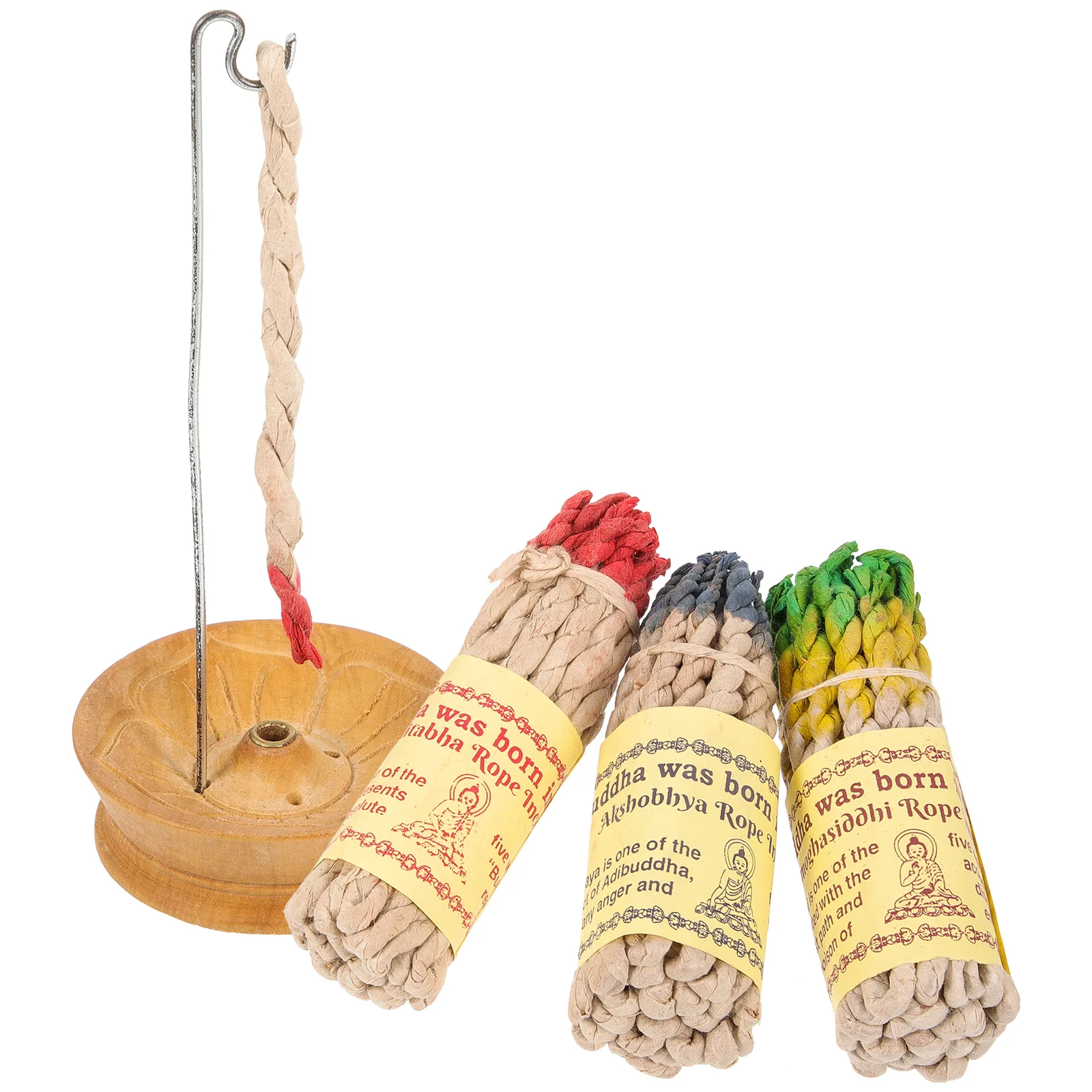 

1 Set Tibetan Rope Incenses Fragrance Rope With Rope Holder for Home Office