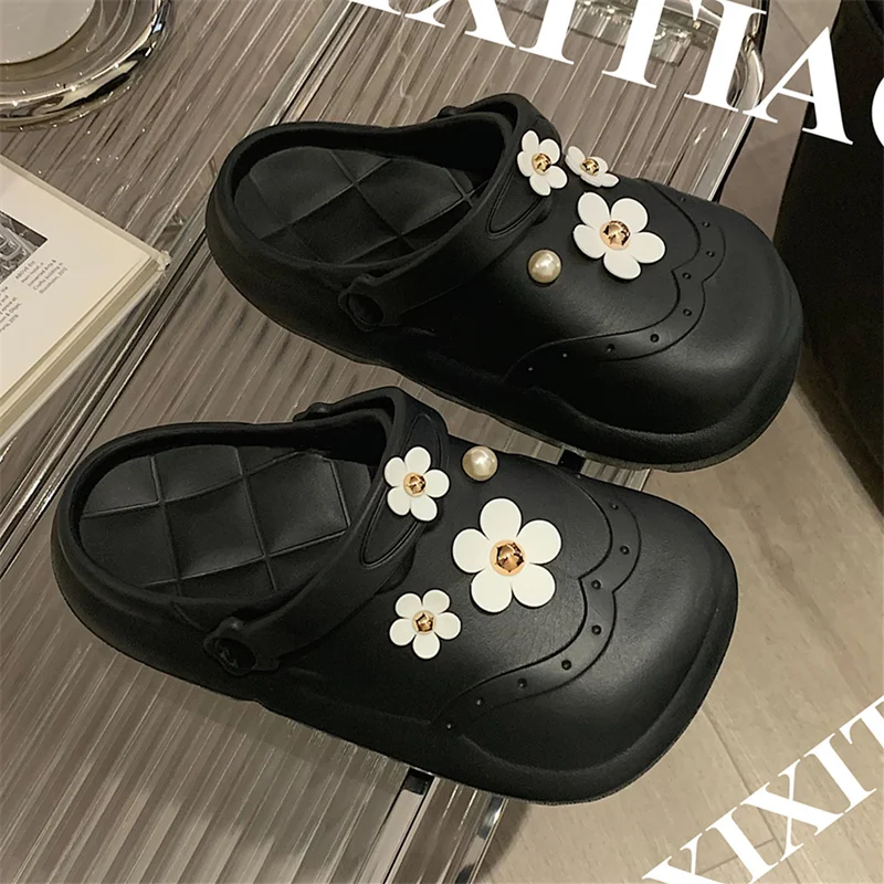 Fashion Designer Shoes Women Casual Cute Flowe Slides EVA Quality Thick Slippers For Women Non-Slip Sandals Beach Garden Slipper