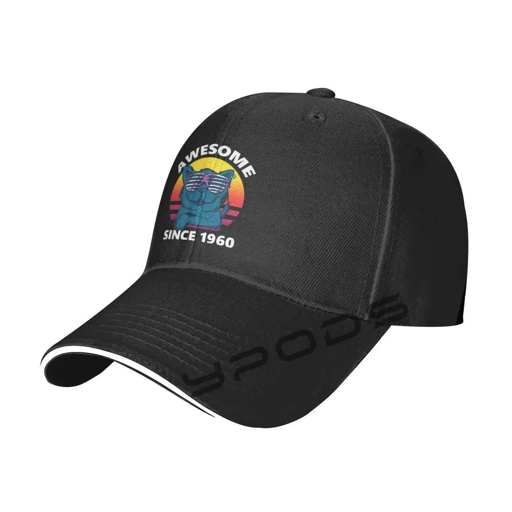 

Baseball Cap For Women Men Awesome Since 1960 Men 62 Years Old Birthday Gift Cat Casquette Snapback Caps Hats Homme Dropshipping
