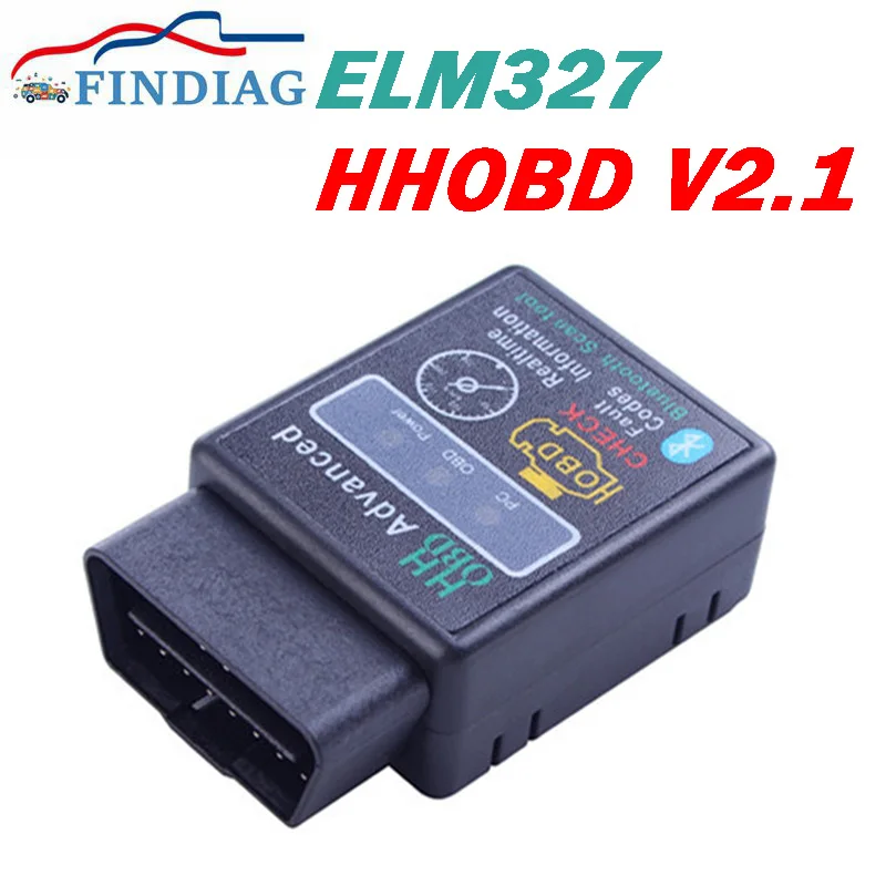 Автомобильный HHOBD ELM327 OBD2 Bluetooth V2.1 дешевле, чем V1.5 Поддержка OBDII Автомобильный считыватель кодов беспроводной адаптер сканирующий инструмент