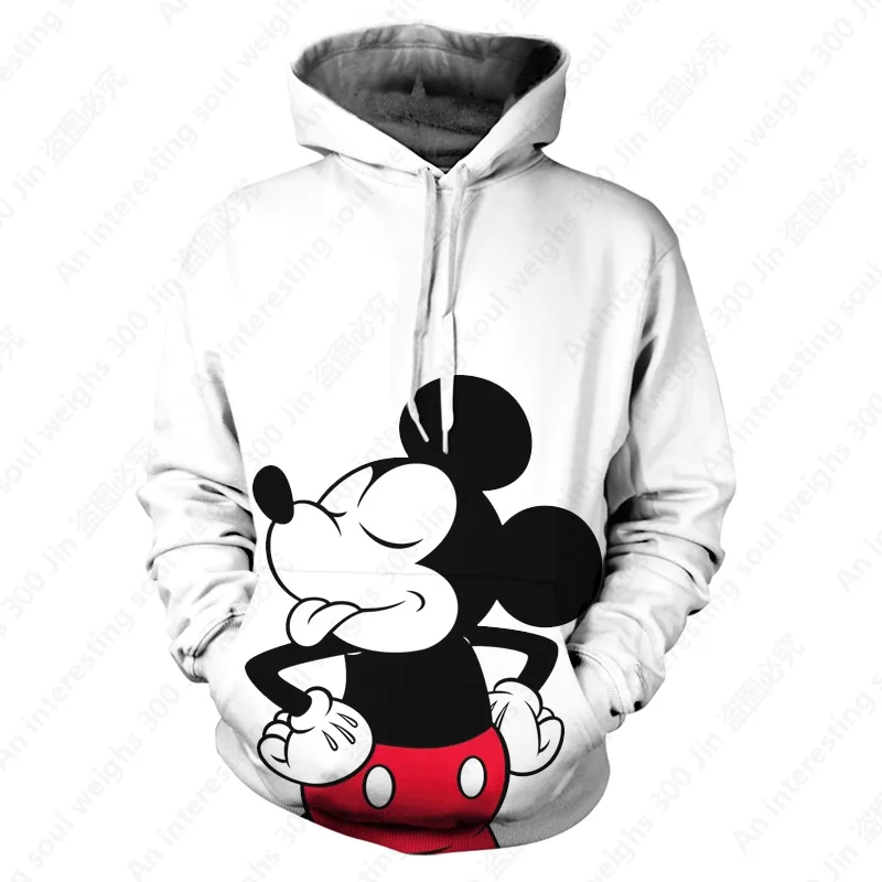 2022 New Disney Mickey and Miniature Collection Sweatshirts Men's Ladies Tops Printed Loose Casual Hoodie Kids Fashion Couple Sh