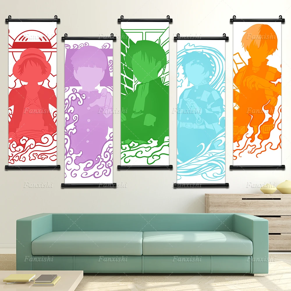 

Bakugo Katsuki Sakata Gintok Monkey D Luffy Paintings Watercolor Home Wall Artwork Anime Canvas Poster Print Aesthetic Decor