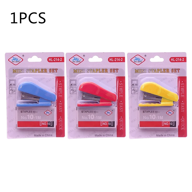 

Portable Stapler Set with Box of Built-in Staple Remover for Boys Girls