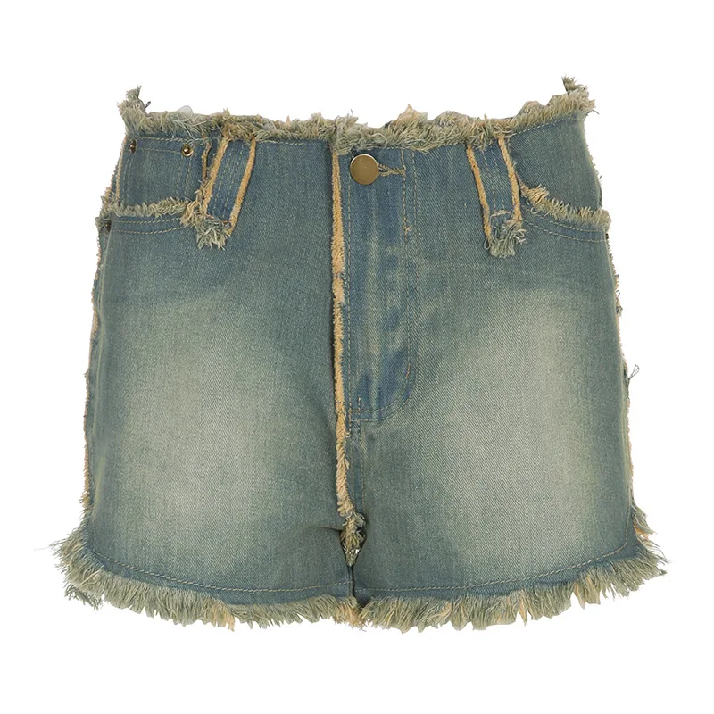 

2022 New Summer Women Distressed Bodycon Female Bottoms Denim Jeans Shorts Feminino