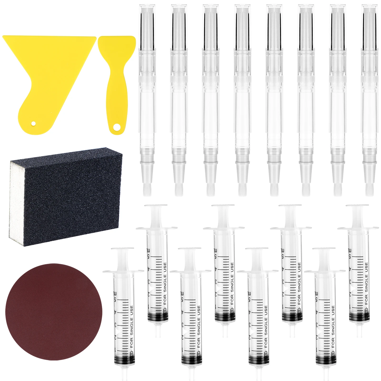 

Fillable Paint Brush Pens Kit Touch Up Paint Pen Empty Twist Pen with Brush Detail Repair Fine Tip Writer Pen Brush Kit