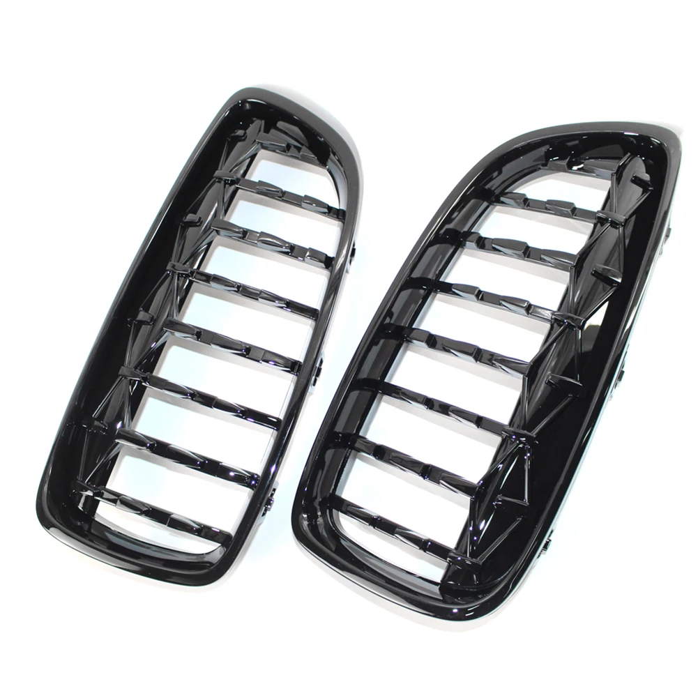 Car Front Grille Black Diamond Metero Style Grill For BMW 4 Series F32 F33 F36 2PCS/SET ABS Plastic Glossy