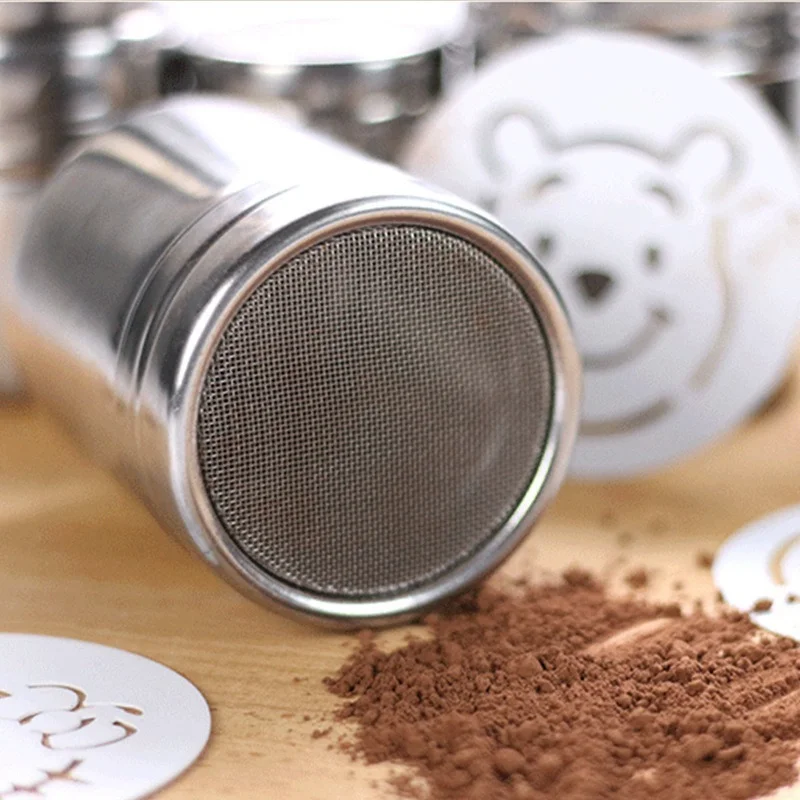 

1Pc Classic Stainless Steel Coffee Shaker Filter Chocolate Sugar Cocoa Flour Sifter Powdered Sugar Cinnamon Sieve Kitchen Tools