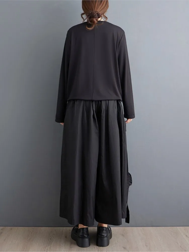 Женский повседневный комплект из 2 предметов блузка свободного кроя с оборками и