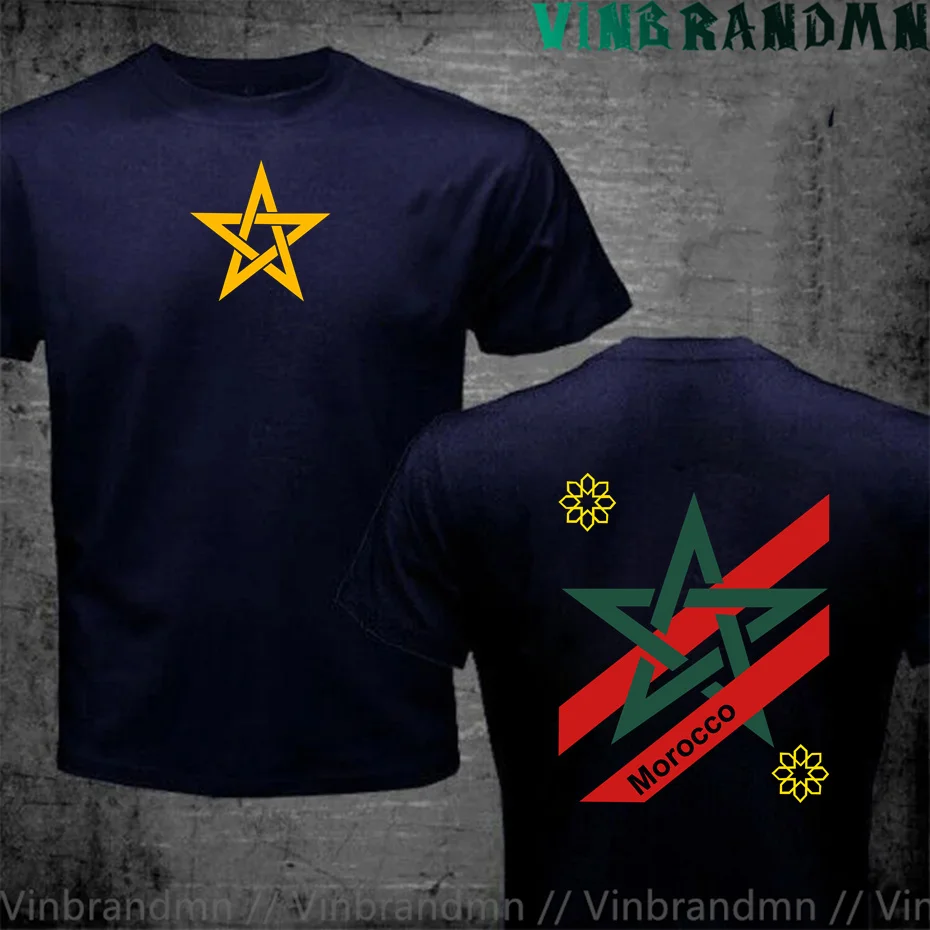 Vintage MA Morocco Flag T Shirt Men Fashion Sports tshirt Moroccan Spirit Totem Emblem T-Shirt Maroc MAR Clothing Homme Top Tees