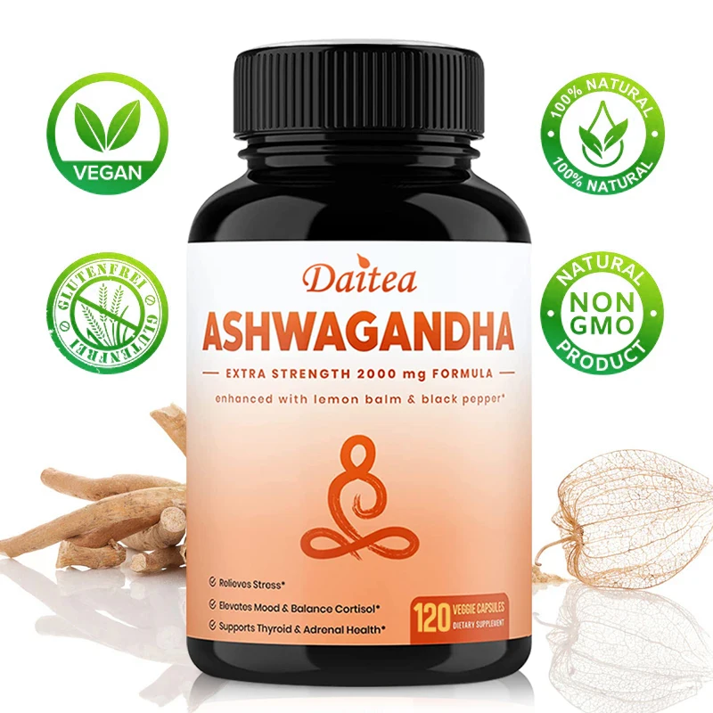 

Daitea Ashwagandha 2000 Mg - 120 Vegetarian Capsules - Stress Relief, Mood Improvement - Ashwagandha with Black Pepper Extract