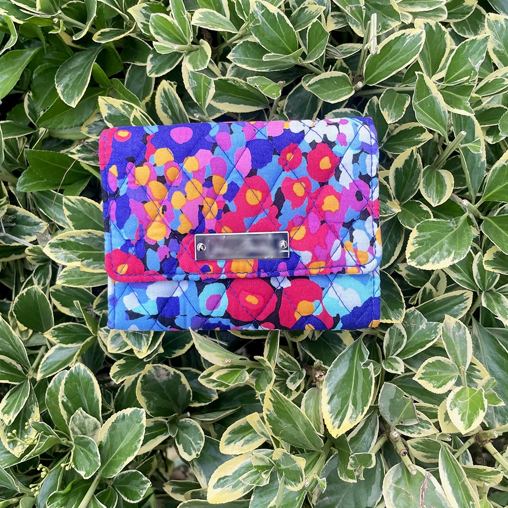 Women's purse cotton environmentally friendly print short small fashion coin purse multifunctional card carrying small card bag