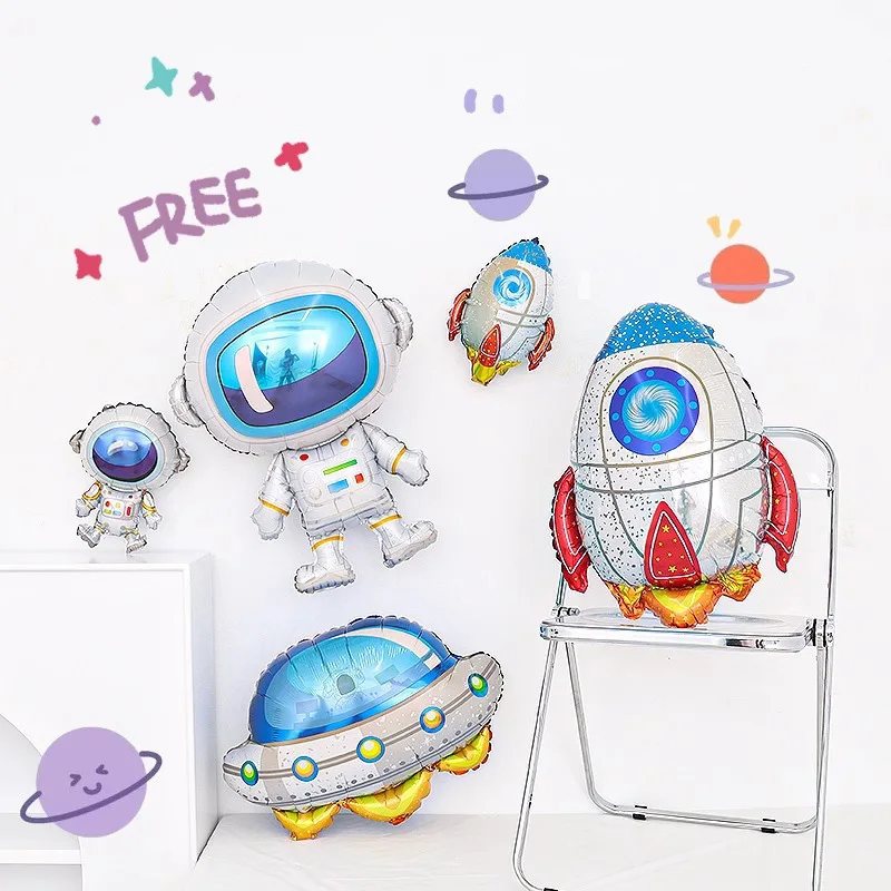 Космическая тема Космонавты Ракетная фольга Воздушный шар Мальчик День Рождения