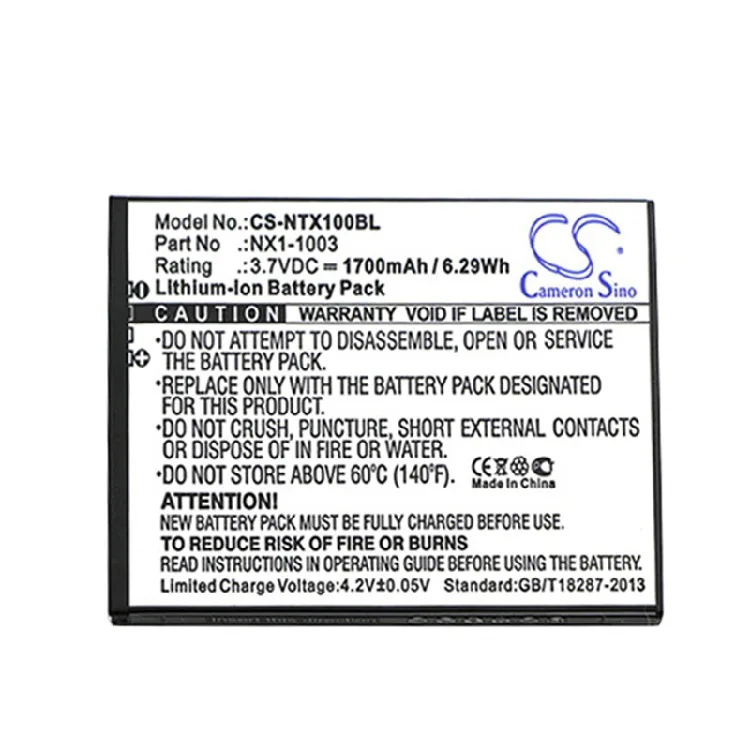 

Applicable Handheld Nautiz X1 barcode scanner battery NX1-1003