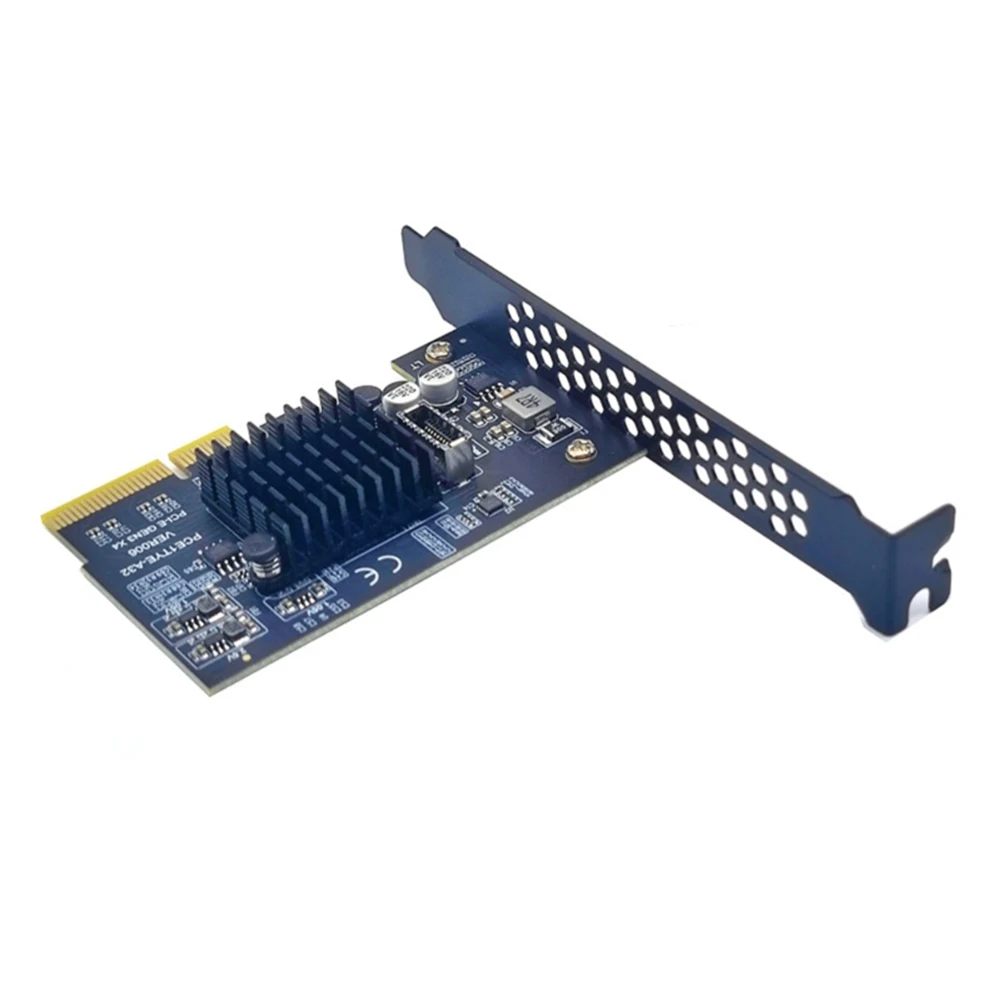 

PCIE 4X To USB 3.2 USB 3.2 PCI Express Card Gen2X2 PCIe To Type C Expansion Card PCIE USB 3.2 HUB Controller Card for Desktop PC