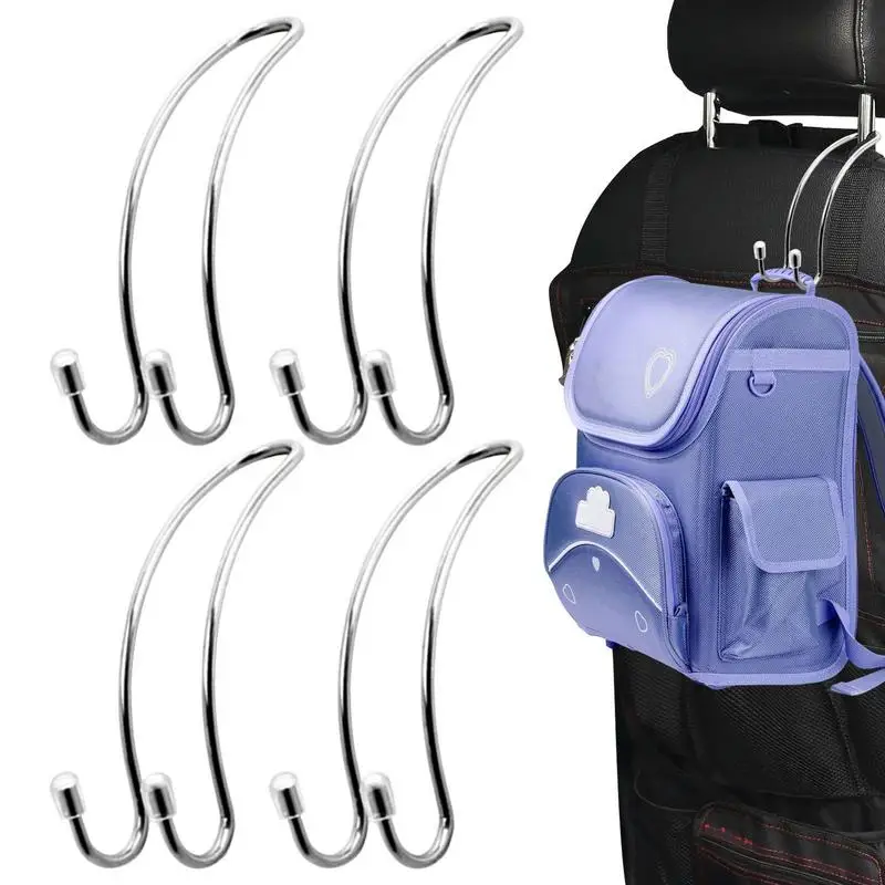 

4 шт., автомобильные крючки для подголовника, из нержавеющей стали