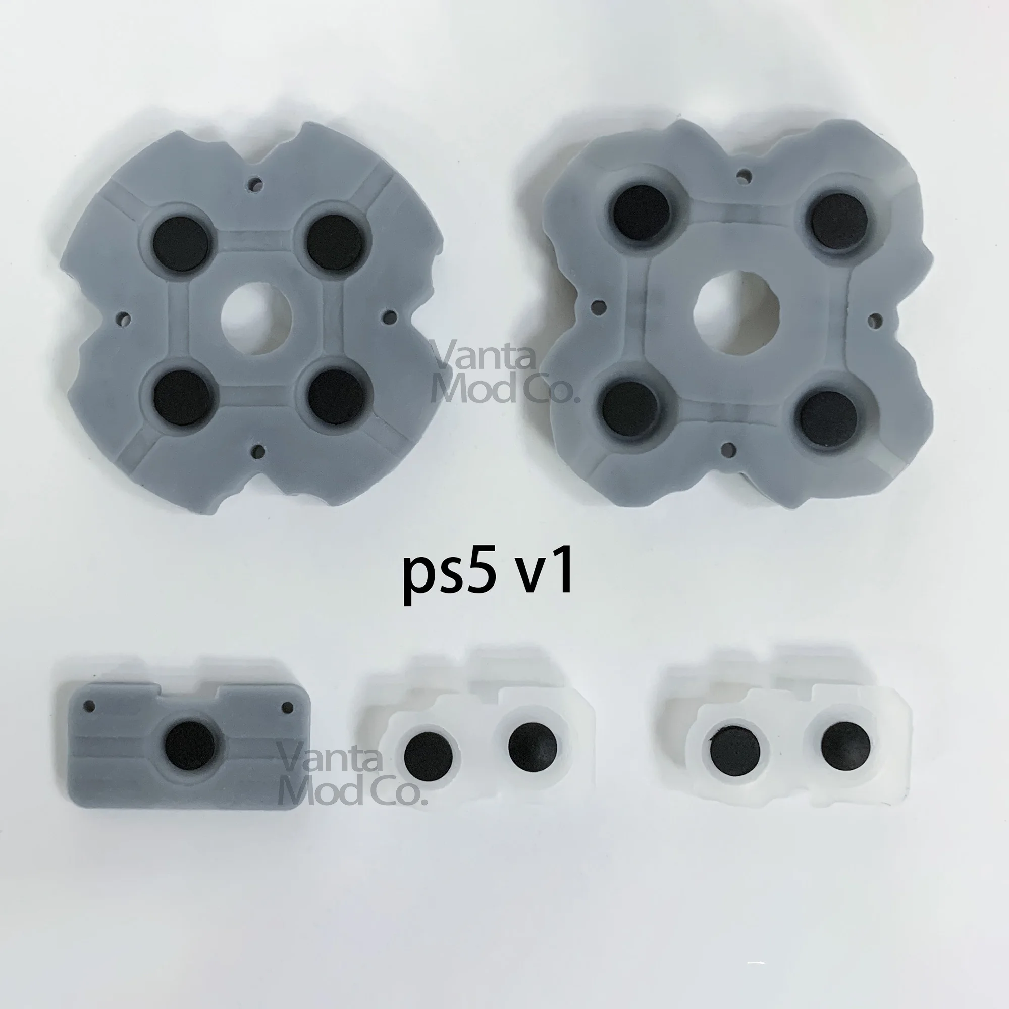 Фото Токопроводящие резиновые кнопки-накладки, совместимые с PS5 V1/V2/V3, PS4 JDM-001/010, JDS-030/040/050/055 №2