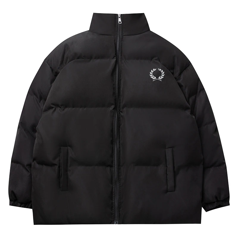 

2021 hot sale wheat ear logoHarajuku style printing surrounding autumn and winter Women's jackets and men's down jackets