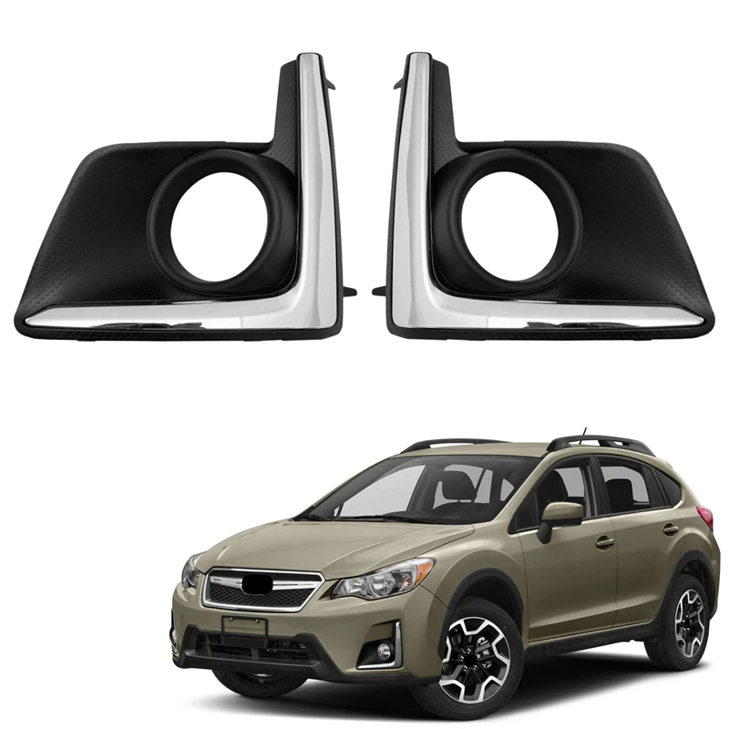 

For Subaru Crosstrek 2016 2017 Front Bumper Fog Lamp Frame Cover Fog Light Trim Bezel Cap