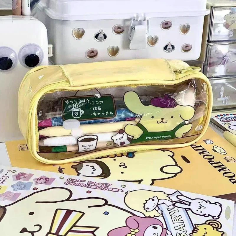 

Mymelody ручка в стиле аниме Bag Kawaii Sanrio Творческий помпон Purin портативный водонепроницаемые канцелярские принадлежности сумка для хранения мул...