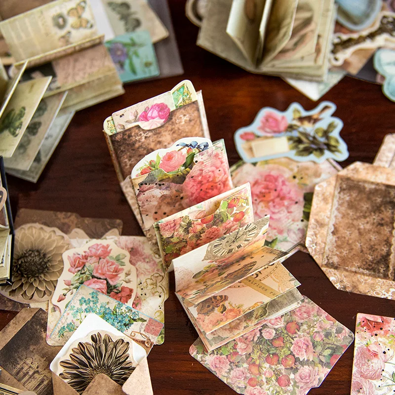 

31 Pcs Retro Pocket Age Multiple Material Paper Junk Journal Planner Scrapbooking Vintage Decorative DIY Craft Paper