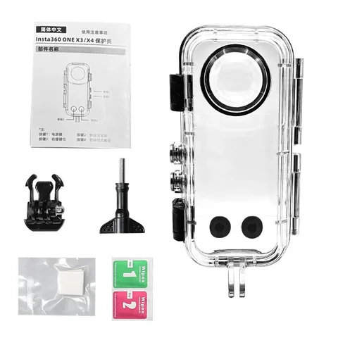 Невидимый чехол для Insta360 X3 X4, водонепроницаемый корпус, чехол для подводного плавания 40 м, аксессуары для камеры Insta360 X4, подарок