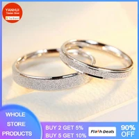 2022 new frosting couple ring for woman man birthday gift tibetan silver jewelry engagement ring never fade