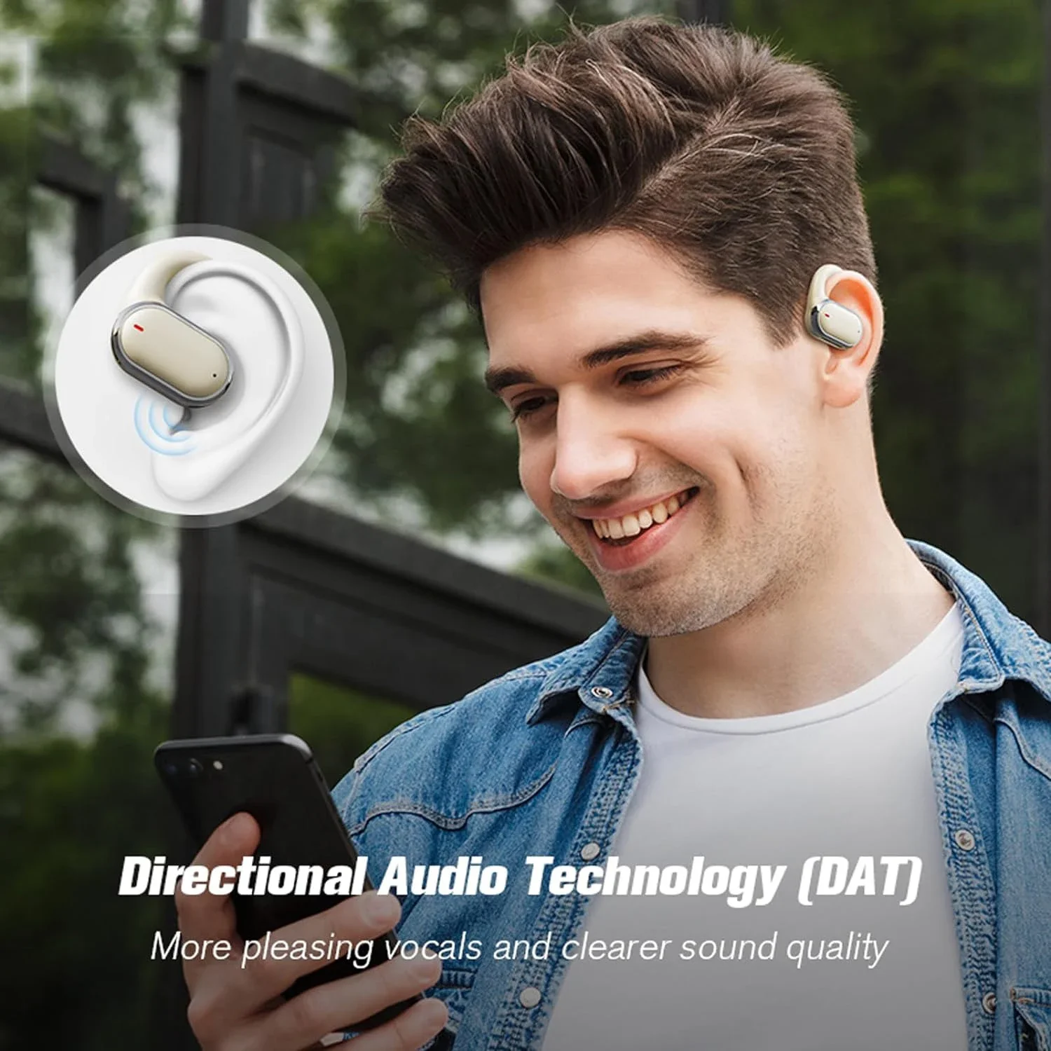Фото Новинка 2024, беспроводные наушники TWS с Bluetooth 5,49, спортивные наушники-вкладыши с функцией воспроизведения 28 часов, со встроенным микрофоном №5