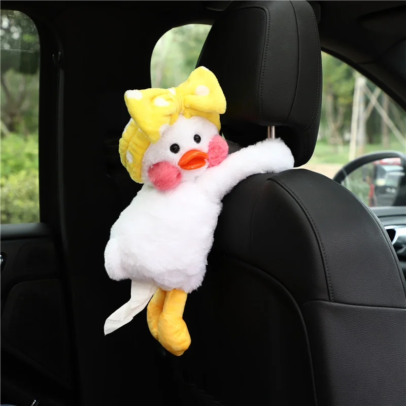 

Cartoon Car Tissue Box Personalized Glass Urine Duck Chair Back Hanging Butt Pumping Box Multifunctional Vehicle Box Wholesale