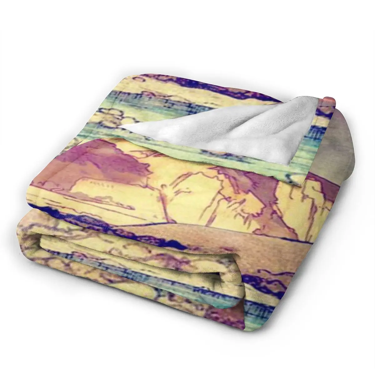 Закат на Yuke — природный пейзаж ультрамягкое одеяло из микрофлиса