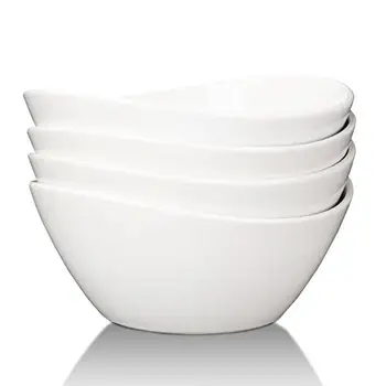 4pcs 42 Ounce Porcelain Bowls Premium White Ceramic Bowls for Cereal Soup Salad Pasta Prep Rice Ice cream