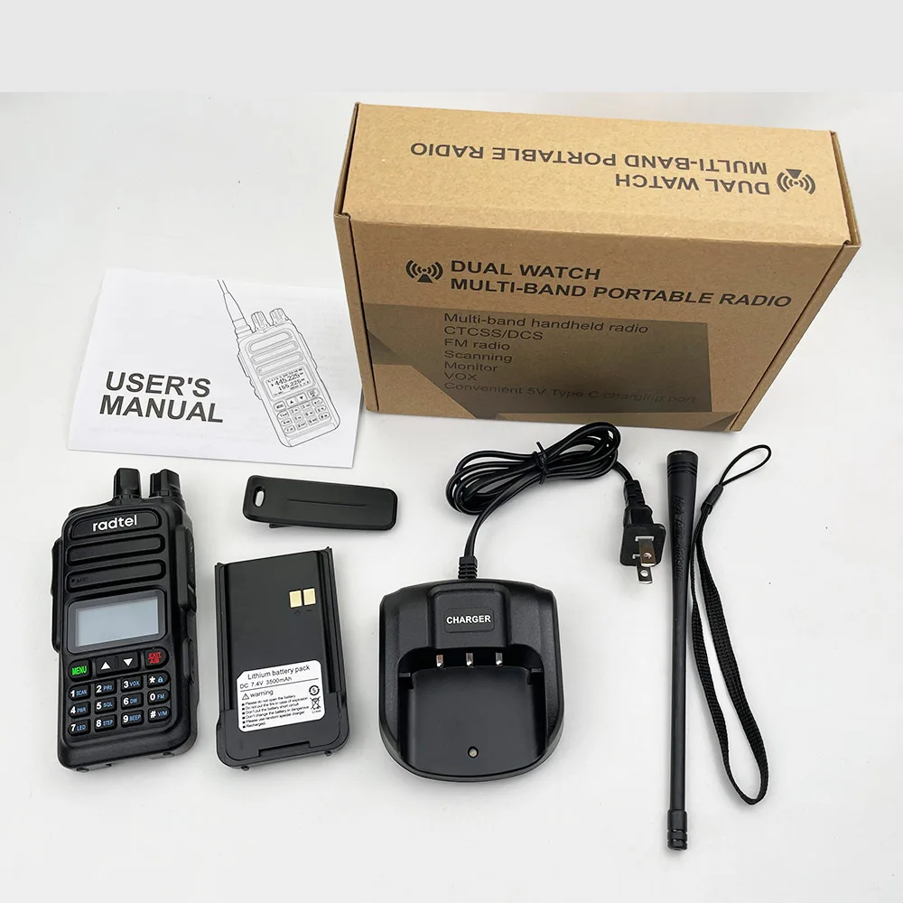 radtel rt 830 noaa weather channel 6 bands amateur ham two way radio 128ch walkie talkie air band color police scanner marine free global shipping