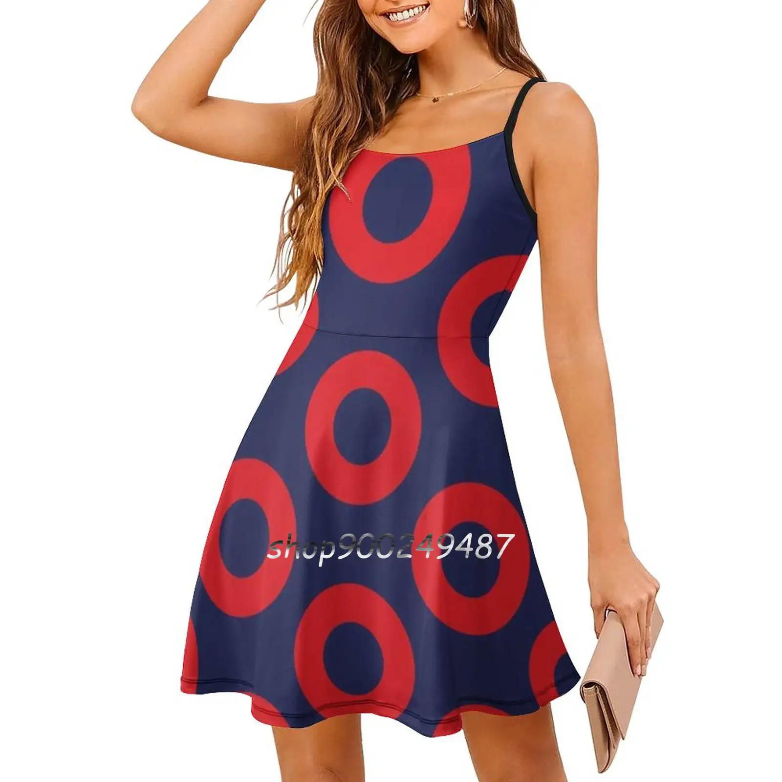 Платье Fishman Donut Phish с квадратным вырезом от Custeez милые свободные платья принтом