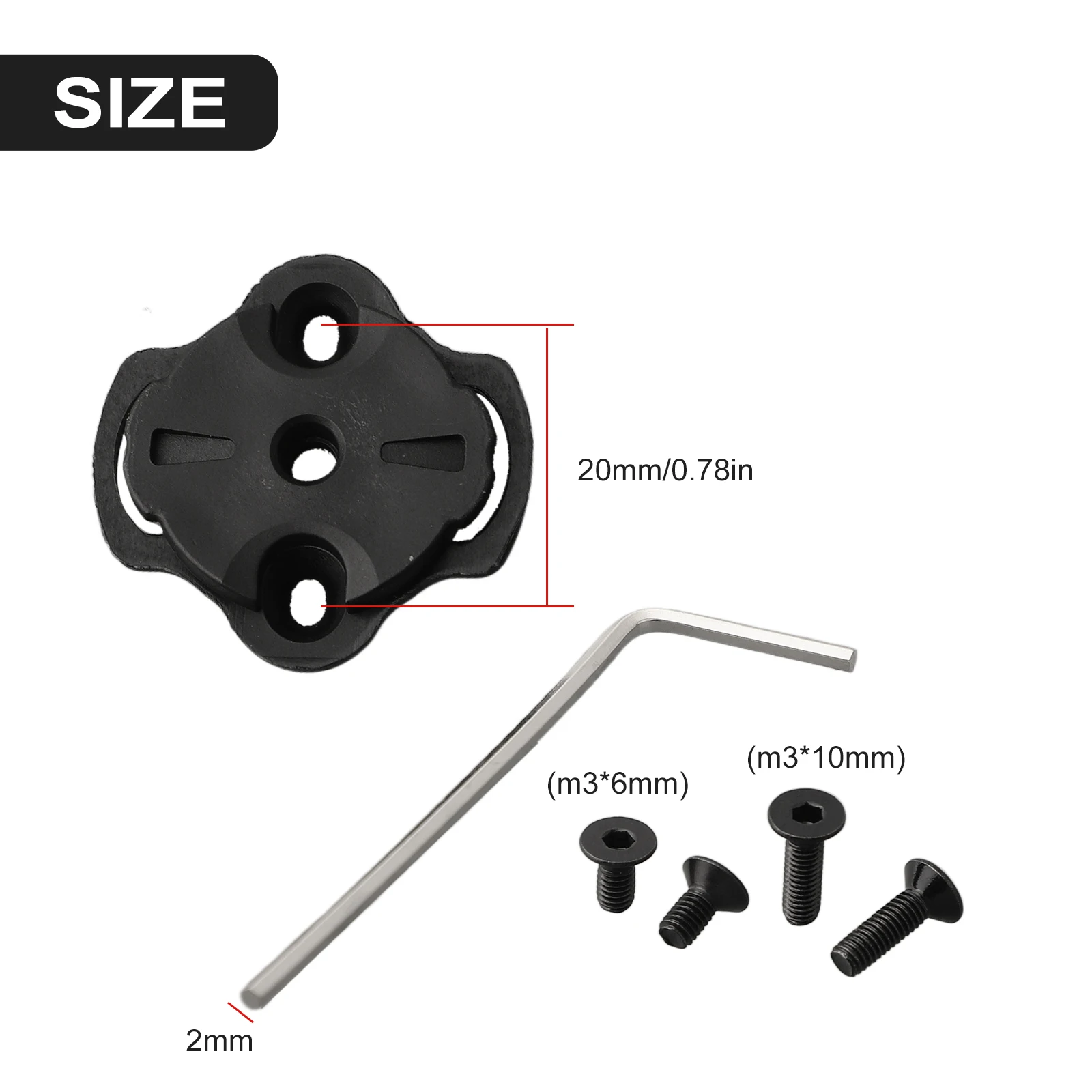 Адаптер для велосипедного компьютера Garmin крепление вспышки пластиковый