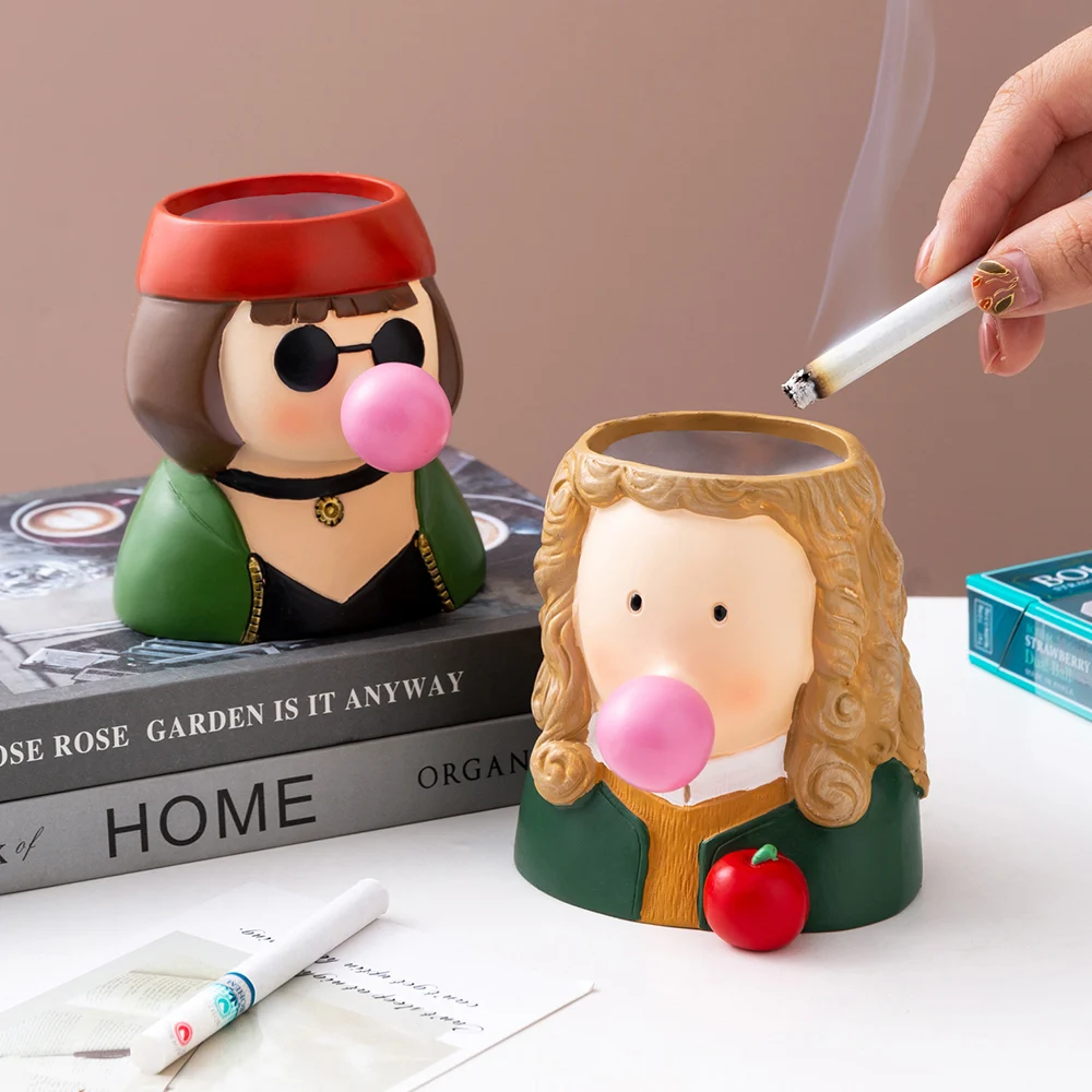 

Smoking Accessories Creative Cartoon Celebrity Ashtray Nordic Cute Weed Ashtray Living Room Decoration Multifunctional Storage