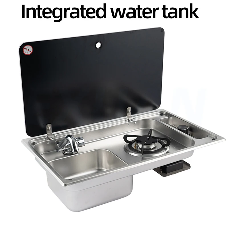 Многофункциональная Складная кухонная газовая плита два в одном с раковиной