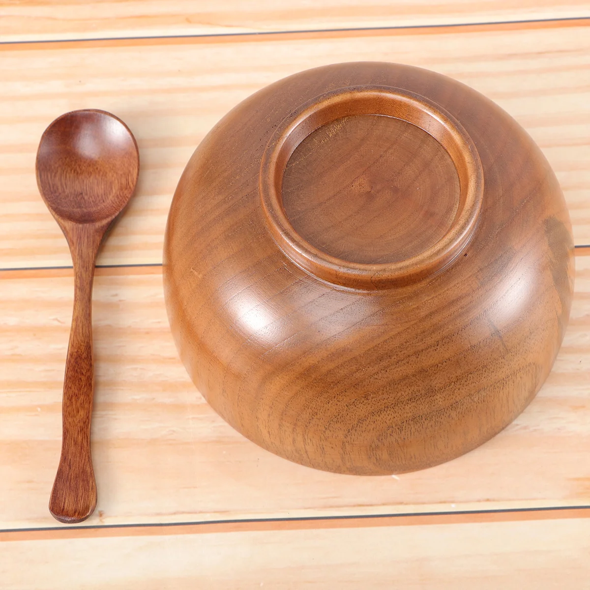 

Bowl Wooden Bowls Wood Serving Salad Rice Vegetable Spoon Soup Fruit Food Dessert Container Pasta Decorative Bamboo Ramen