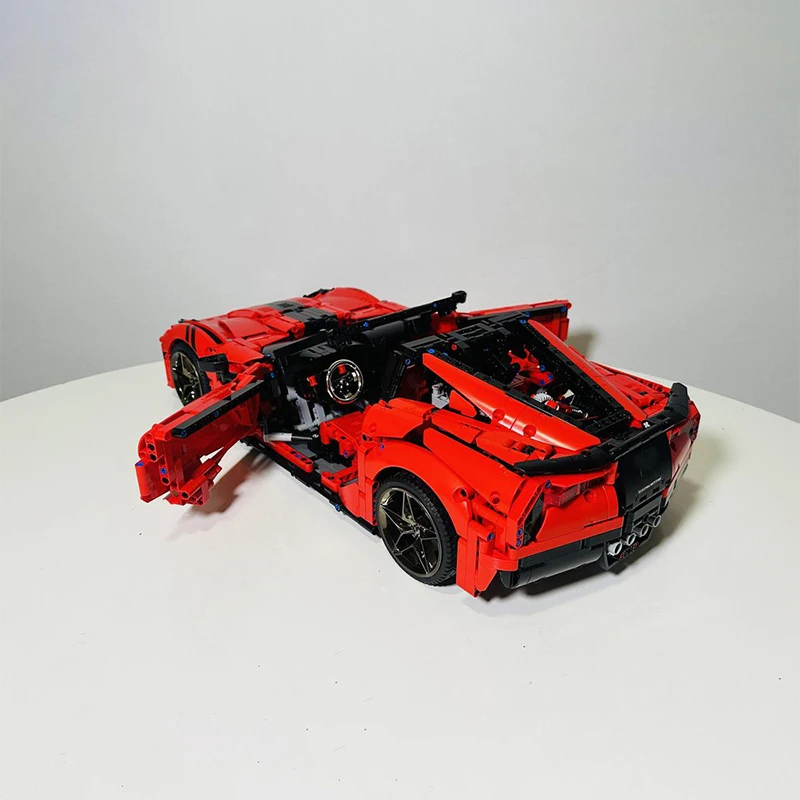 3399 шт. Moc технический автомобиль Chevroleted Corvettess C7 гоночный спортивный строительные