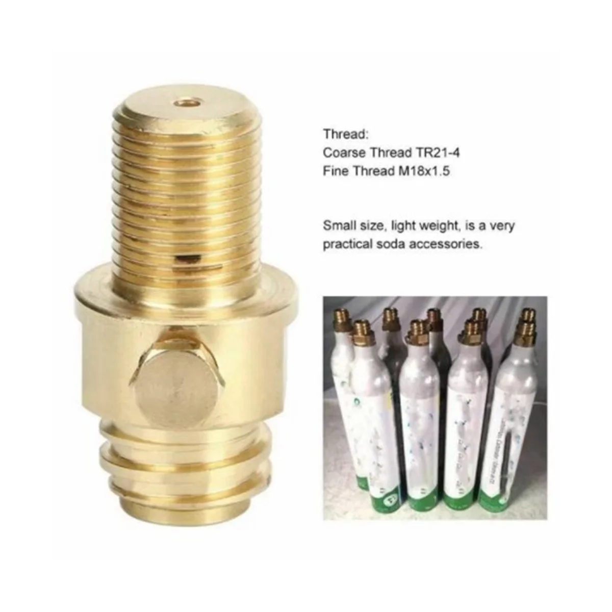 2 шт. M18X1.5 заправка CO2 Клапан адаптер резьбовой преобразователь Замена для SodaStream