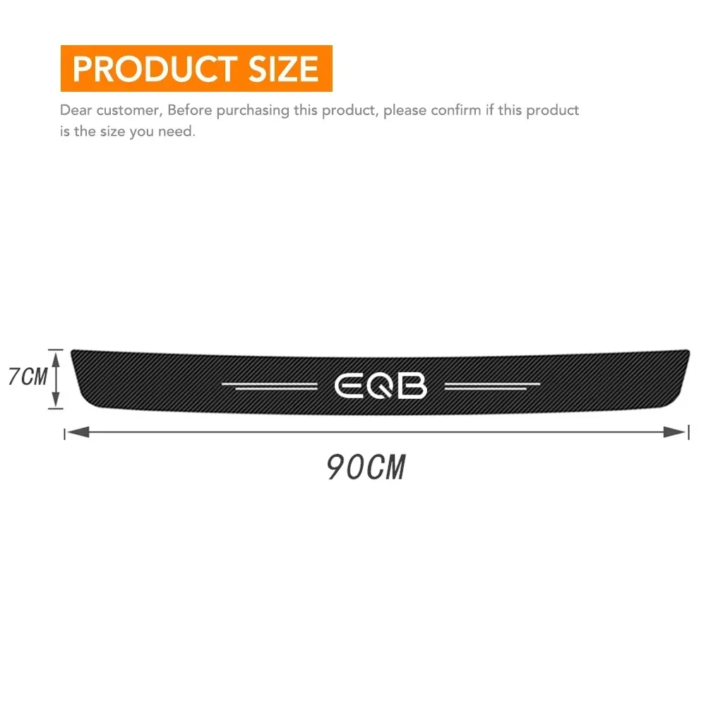 

Car Door Threshold Sill Scuff Plate for Mercedes Benz EQB Logo 2023 2021 2020 2019 2018 Rear Trunk Bumper Sticker Accessories