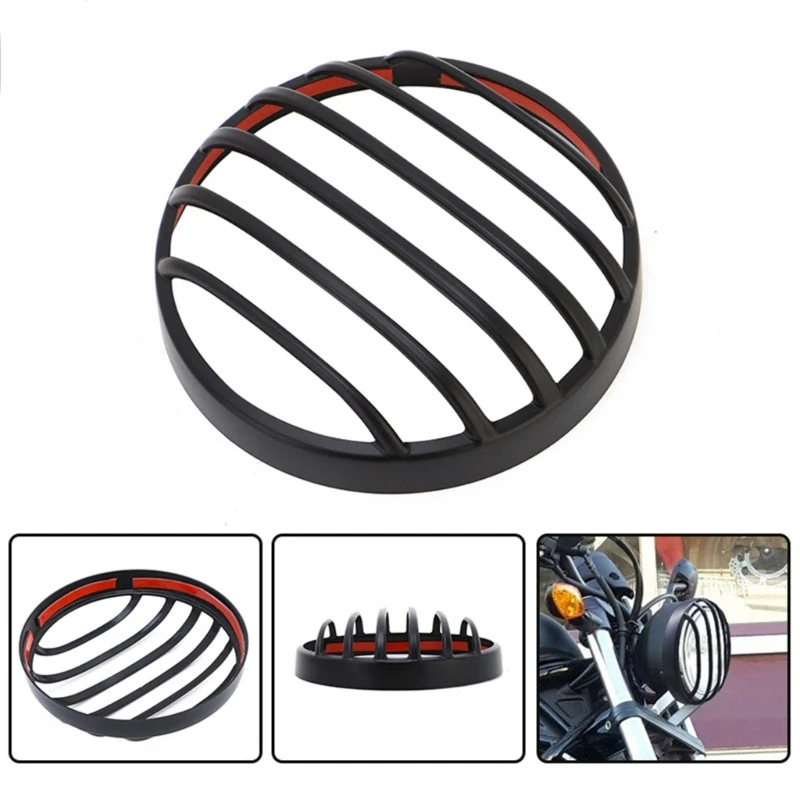 

Motorcycle Headlight Head Light Guard Protector Cover Protection Grill for REBEL CMX Black Protector