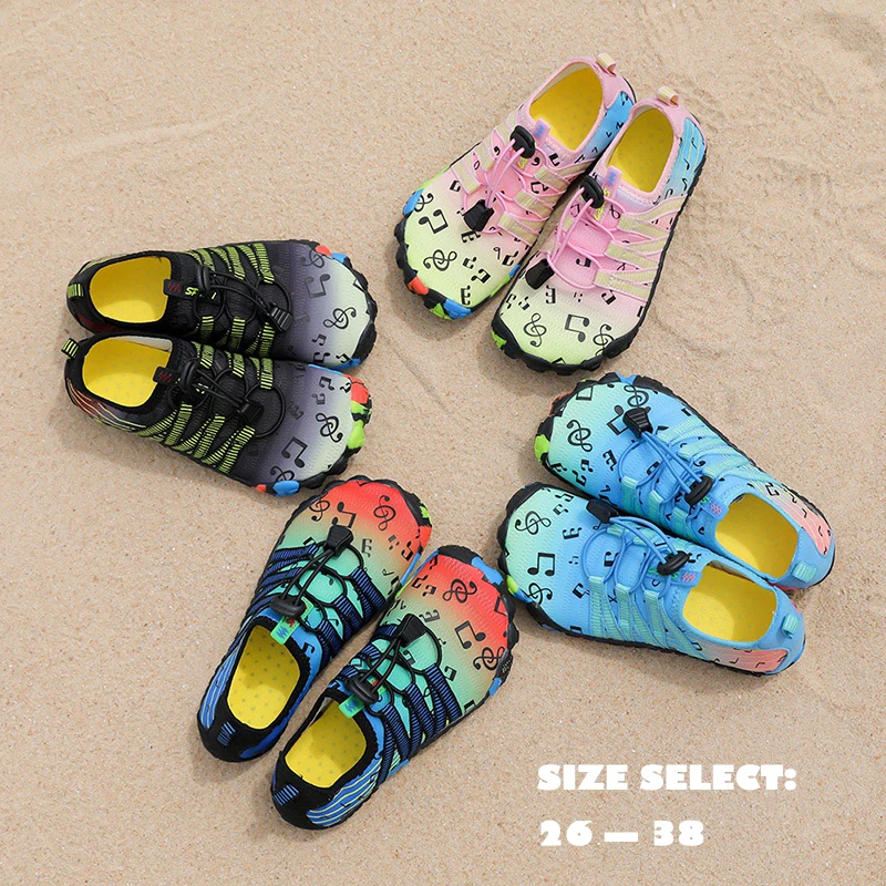 

2023 Boys Girls Barefoot Beach Slippers Kids Breathable Skin-friendly Sneakers Children Water Park Swimming Skating Wading Shoes