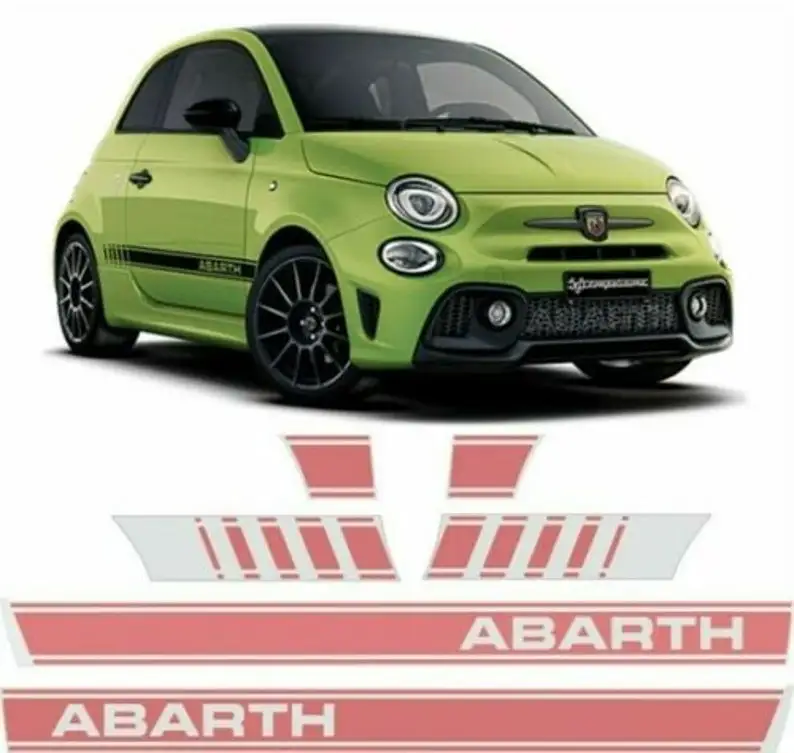 

Fiat 500 595 Abarth боковые полосы наклейки точный правильный размер и спецификация подлинный гексис винил