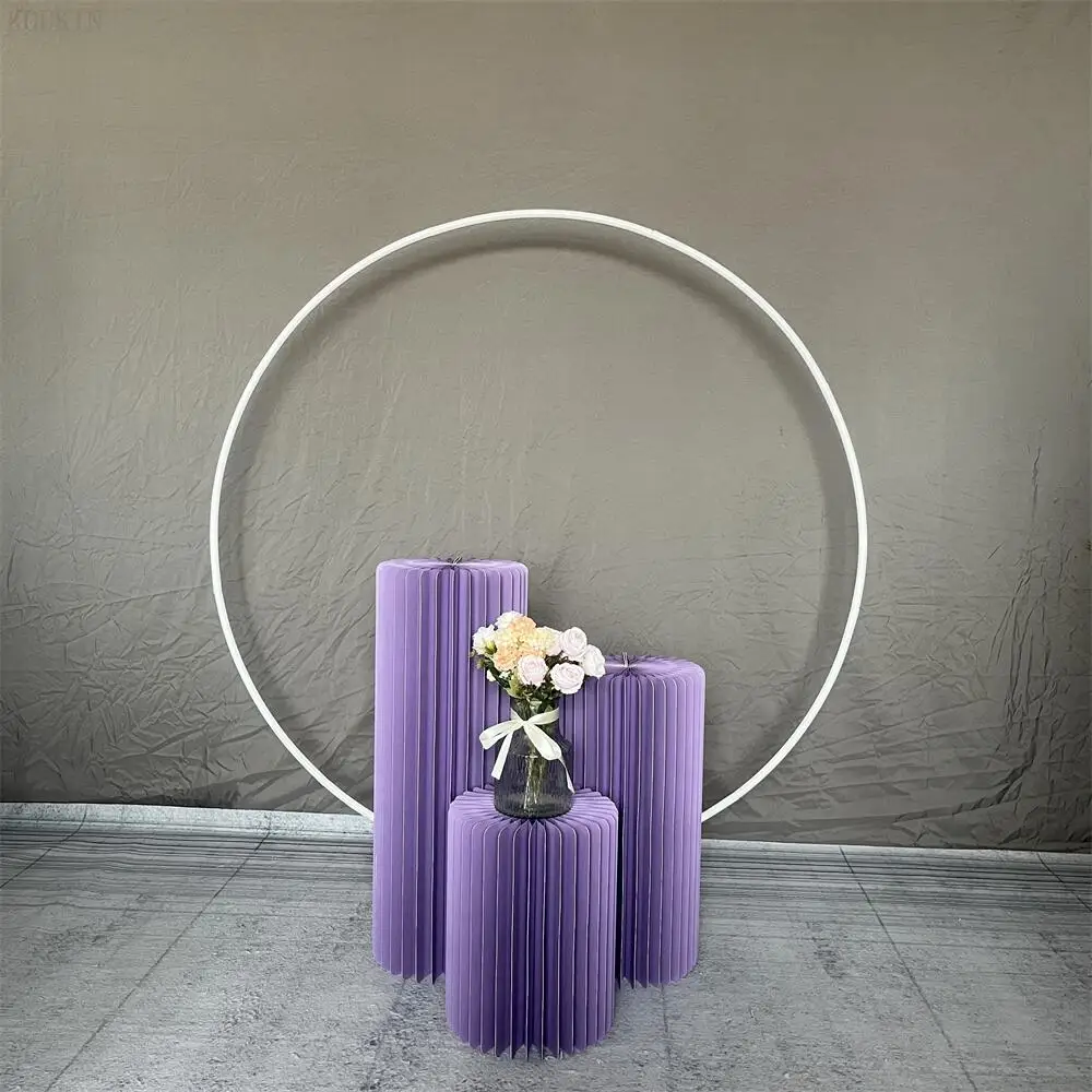 Wedding Round Backdrop Stand Balloon Arch Support Kit Outdoor Wedding Decor Birthday Party Decor Props Artificial Flower Decor 3