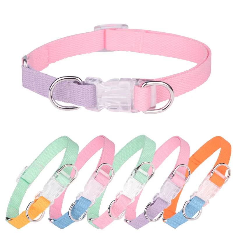 

Polyester Colorful Rainbow Pet Dog Collar Harness Leash Soft Walking Harness Lead Colorful and Durable Traction Rope Nylon 120cm