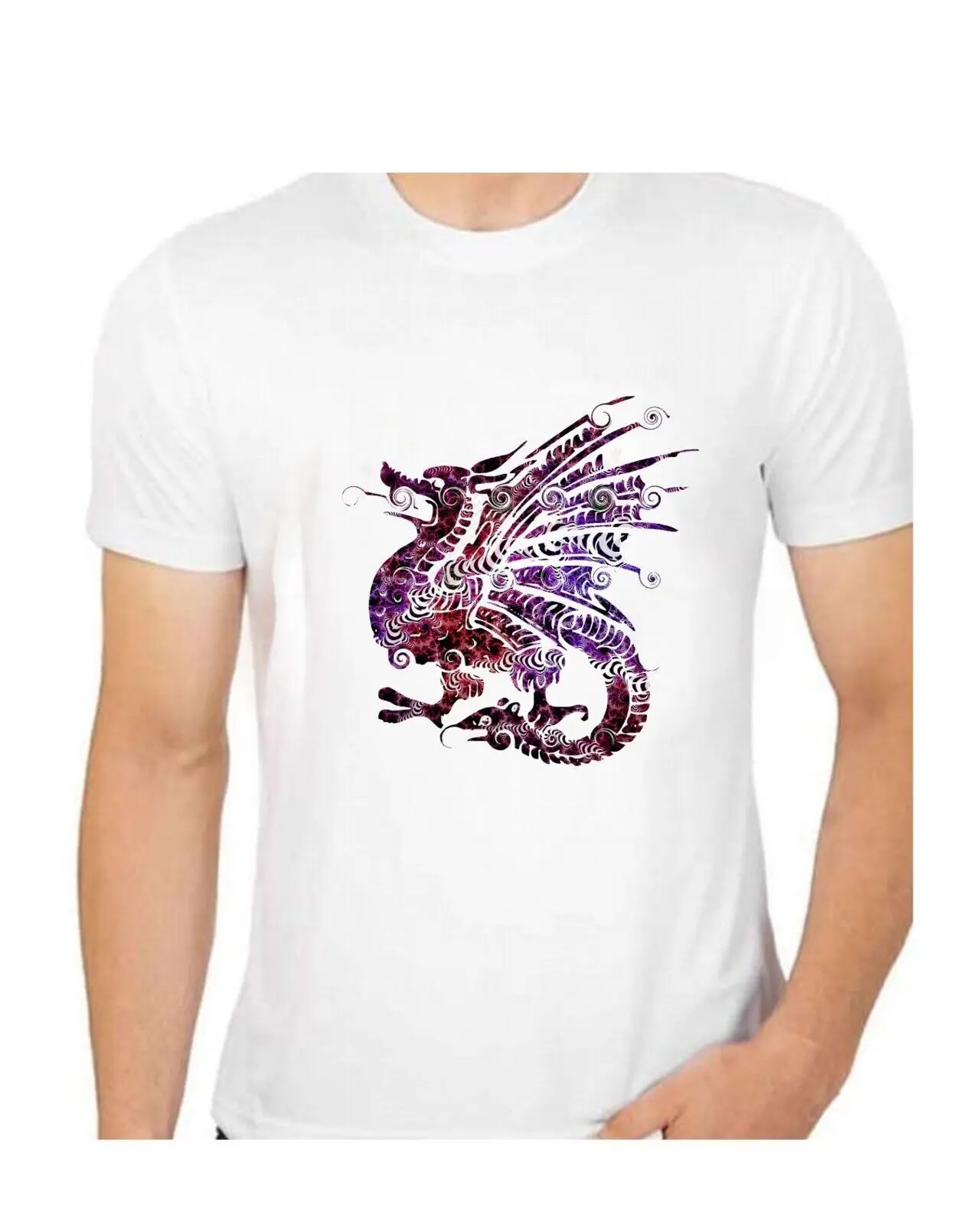 Мужская футболка с рисунком дракона AI Fantasy Art одежда коротким рукавом