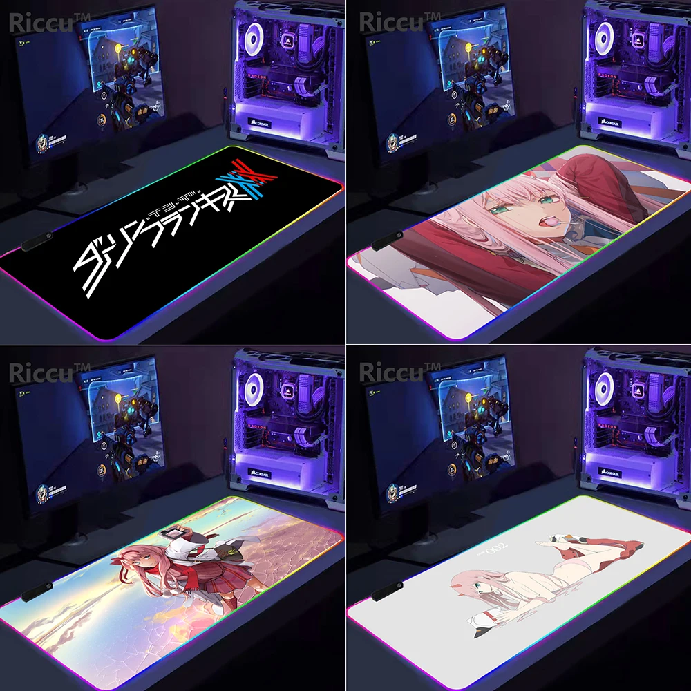 

Top Quality Zero Two Mouse Pad Anime Cool Large Desk Laptop Rubber Mouse Mat Large RGB Mouse Pad PC Gamer Gaming Keyboards Mat