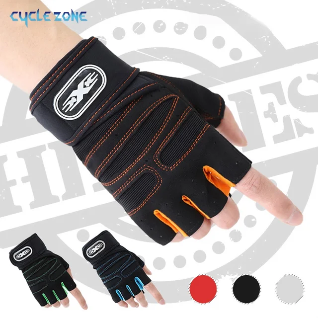 Workout Gloves for Men Women Weight Lifting Half Finger Glove with Wrist Wrap for Gym Sport Training Bicycle Motorcyclist Glove 1