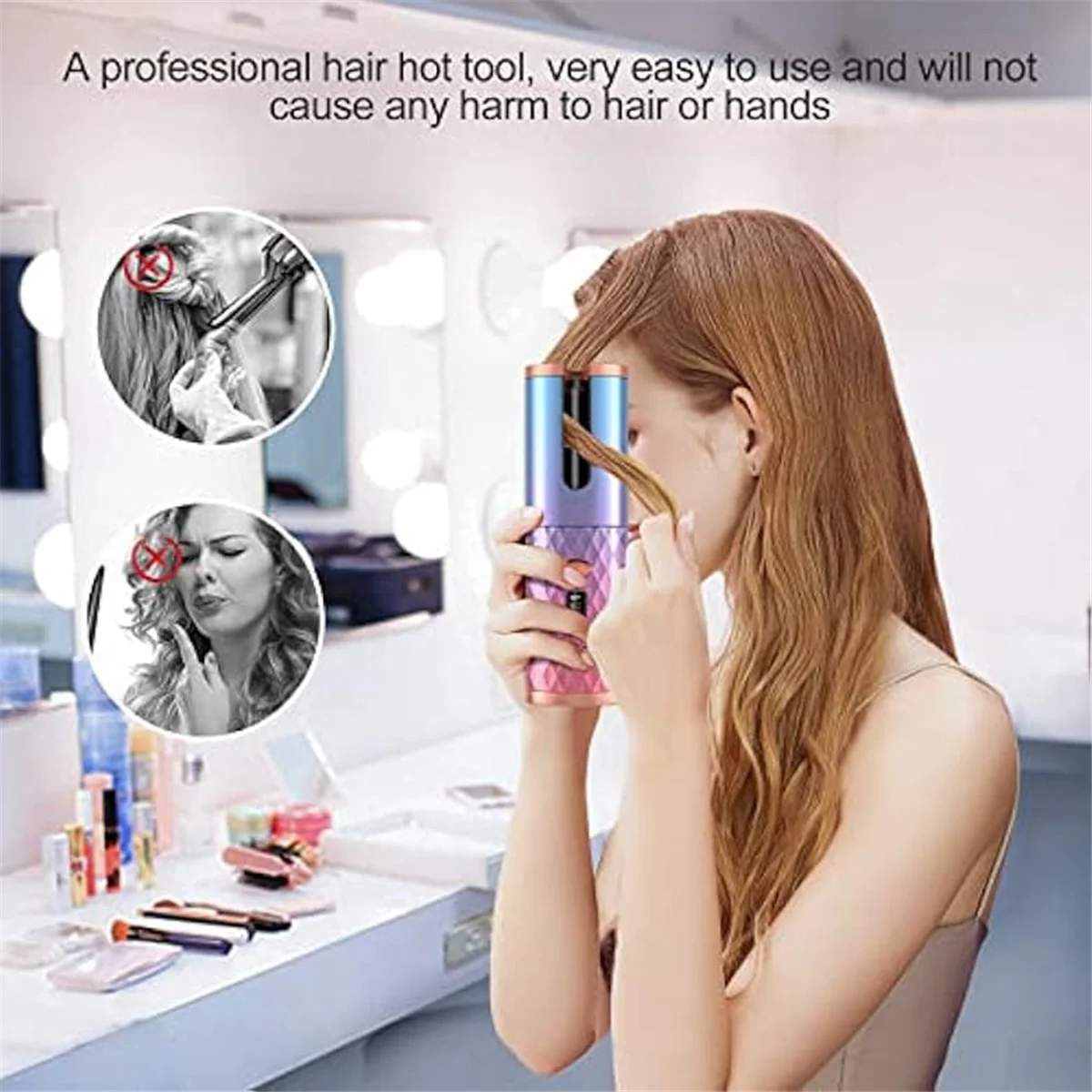Автоматические щипцы для завивки волос Беспроводная автоматическая Портативный